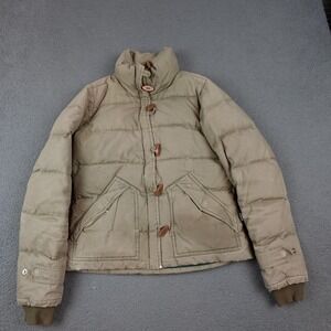 Patagonia Jacket Womens Small Tan Puffer Insulated Toggle Down Winter Coat